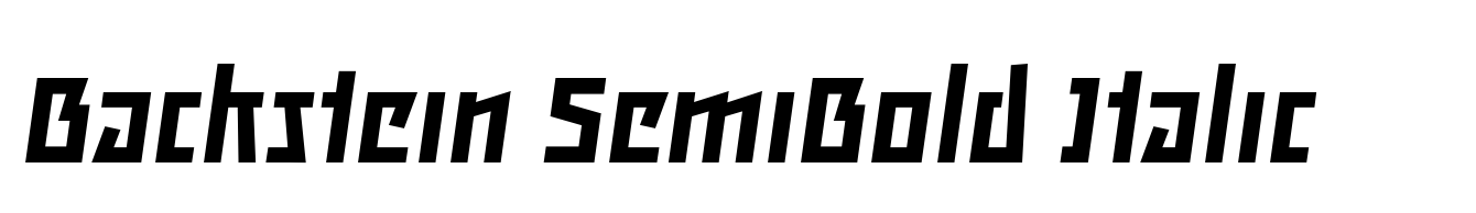 Backstein SemiBold Italic